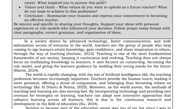 Teaching Career Reflection