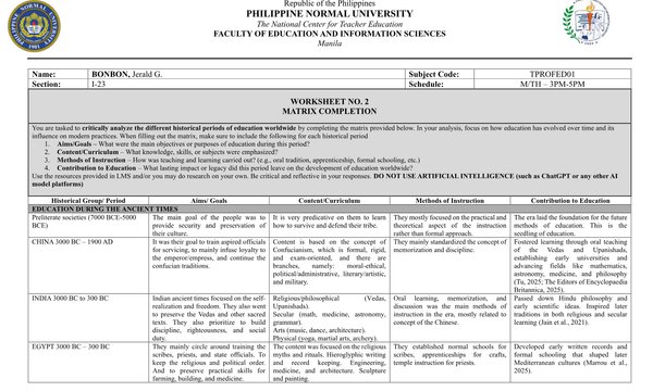 Historical Education Analysis