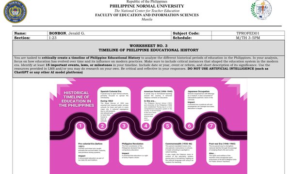 Philippine Educational History Timeline