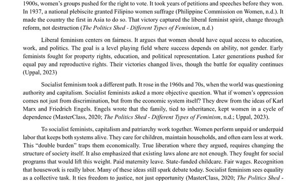 Feminist Theories Analysis