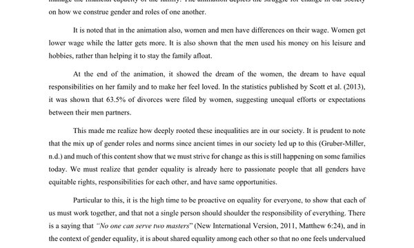 Gender Equality Analysis